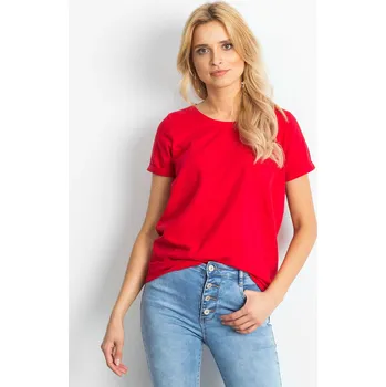 Dámské tričko T-shirt-RV-TS-4838.68P-red BASIC Feel Good červená 3290369