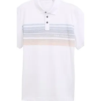 TOM TAILOR® PÁNSKÁ POLOKOŠILE PRUHY -BÍLÁ L