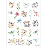 MINIMEE Papírové samolepky v aršíku A5 vážky