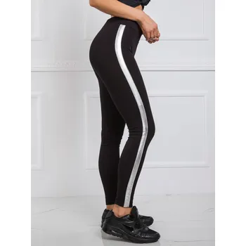 Leggings-RV-LG-R4766.06-black-silver RUE PARIS černá 3290983