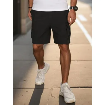 Pánské kraťasy Pánské černé kapsáčové šortky Dstreet DStreet černá 3288276