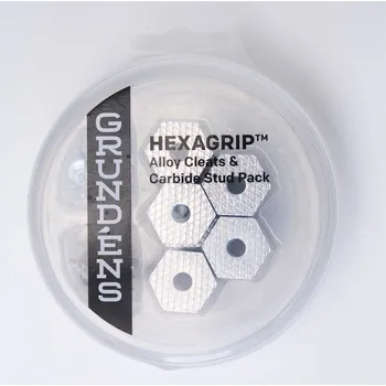 Rybářské oblečení Grundéns Šrouby do Brodících Bot Hexagrip Cleat & Stud Puck Pack Silver