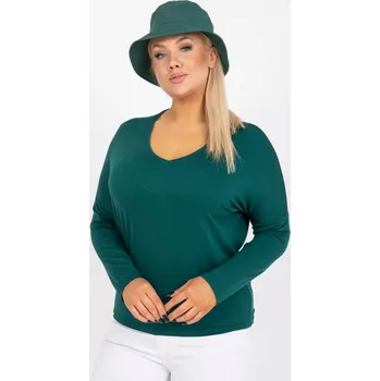 Dámská halenka Blouse-RV-BZ-7302.23-dark green RELEVANCE tyrkysová 3300460
