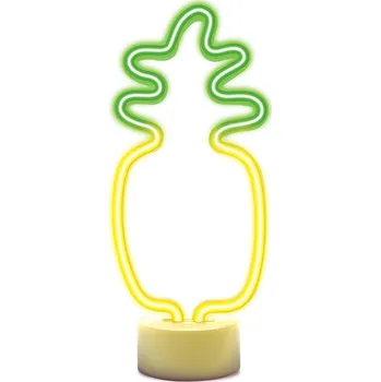 Žárovka Neonová LED lampa na stojanu PINEAPPLE oranžovozelená USB-C FSC-12 Forever Light