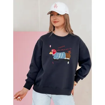 Dámská mikina Dámská oversize mikina s výšivkou DOGSWEETY DStreet černá 3286143