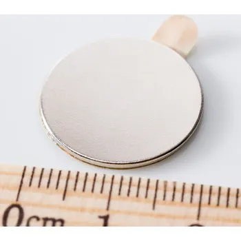 Dekorativní magnet Magsy Neodymový magnet se samolepkou 3M, pr.20x1 mm, tloušťka samolepky 0,06 mm