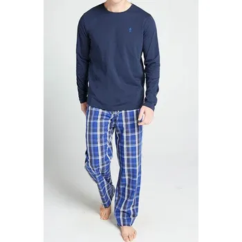 Pánské pyžamo Pánské pyžamo 500207 56C tm.modrá/karo - Jockey tm.modrá/karo XXL