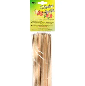 Jednorázové nádobí Špejle 20 cm uzenářské dřevěné hrocené 100 kusů Machala