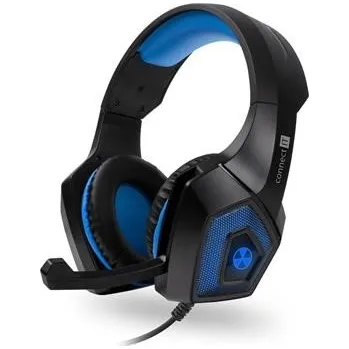 Sluchátka CONNECT IT BATTLE RNBW Ed. 2 herní sluchátka s mikrofonem, 2xJack+USB, MODRÁ