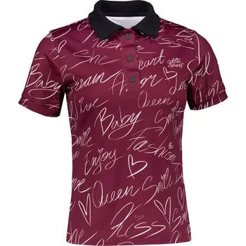 Dámské oblečení Dámské funkční tričko s límečkem premium ALTISPORT VOJ/ALW084TR05 RUDÁ XS