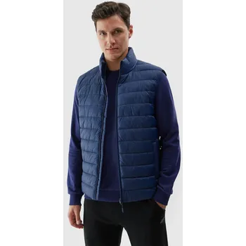 Pánská péřová vesta s recyklovanou výplní 4F - tmavě modrá Velikost: XXL