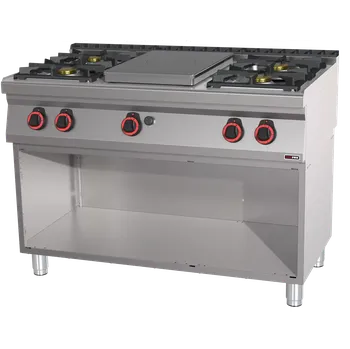 Sporák Sporák tálový plynový 5x hořák s podestavbou | REDFOX - STP 70/120 G