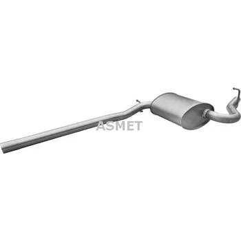 Výfukový systém Stredni tlumic vyfuku ASMET 06.020