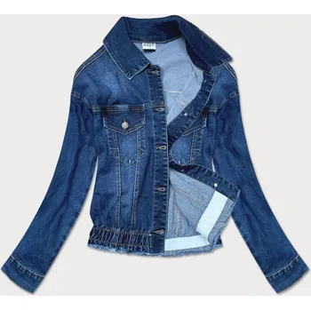 Tmavě modrá dámská džínová netopýří bunda (5668-K) odstíny modré L (40)