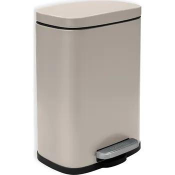 Odpadkový koš Spirella pedálový odpadkový koš AKIRA, matná šedo-hnědá, ocel, 5 L