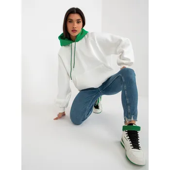 Dámská mikina Sweatshirt-EM-BL-696.68-white-green ex moda šedá 3296487