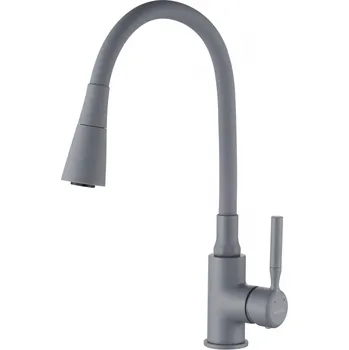 Invena Pogo, vysoká dřezová baterie 2-funkční, šedá, INV-BZ-80-P05-L