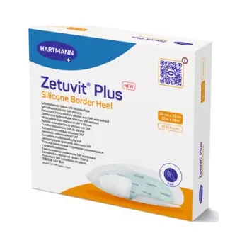 Krytí na ránu Zetuvit Plus Silicone Border Heel 25 x 25 cm