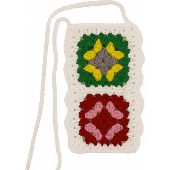 Kabelka Macramé kapsička na mobil - Bílá C