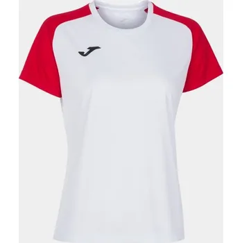 Dámské tričko Dámské/Dívčí sportovní tričko JOMA ACADEMY IV SHORT SLEEVE T-SHIRT WHITE RED Velikost: S, Barva: WHITE-RED