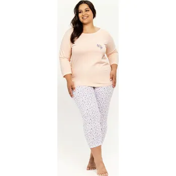 Dámské pyžamo Dámské pyžamo Taro Ariella 3256 3/4 2XL-3XL Z25 Meruňka XXL