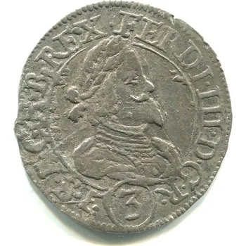 Ferdinand III. 3 Kreuzer 1638. Graz. Ag.