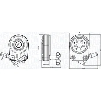 Chladič motoru Olejový chladič, motorový olej MAGNETI MARELLI 350300000100