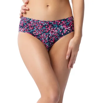 Kalhotky Dámské kalhotky Cranberries simple classic tm. modré s růž. vzorem - JULIMEX S