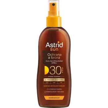 Přípravek na opalování Astrid Sun ochrana a bronz olej na opalování ve spreji SPF30