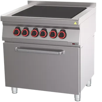 Sporák Sporák elektrický s 4 tálovými plotnami s troubou GN 2/1 | REDFOX - SPLT 70/80-21 E