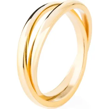 Prsten franco bene Double prsten - pozlacený | 2216 Velikost prstenu: 9 (64 mm)