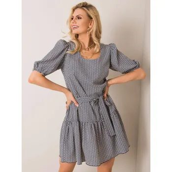 Dámské šaty Dress-LK-SK-508151.34P-white-navy blue LAKERTA šedá 3296121