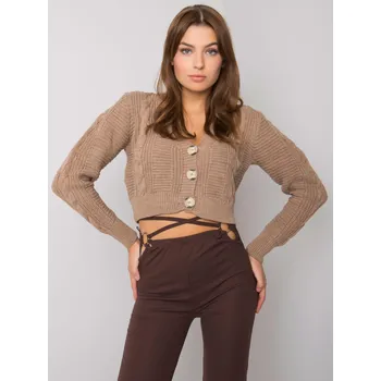 Dámský svetr Sweater-LC-SW-A4.40X-dark beige RUE PARIS hnědá 3292452