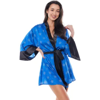Dámský župan Aster Robe Blue negligee - Anais XXL/XXXL