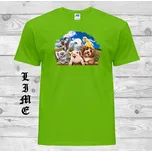 detske-levne-bavlnene-tricko-potisk-domaci-zviratka Barva: Lime - limetková, velikost: 104