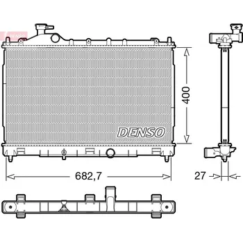 Chladič motoru Chladič, chlazení motoru DENSO DRM45058