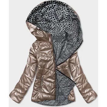 Kapučínová dámská oboustranná bunda (BR9795-12) odstíny hnědé 54