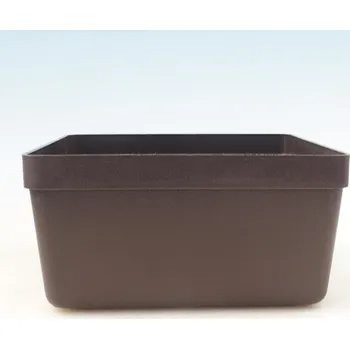 Truhlík Bonsai miska plast YMDR-3 hnědá - 20 x 20 x 10 cm