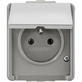 Elektrická zásuvka Siemens spínací program zásuvka Delta šedá 5UB4741 1 ks