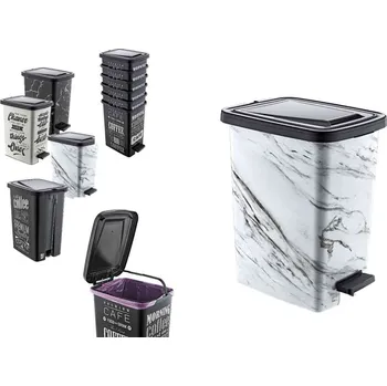 Odpadkový koš Koš odpadkový pedál 15 l dekor plast S111-1