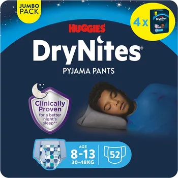 Plena Huggies DryNites Natahovací kalhotky pro chlapce 8–13 let 30–48 kg JUMBO 4x13 ks