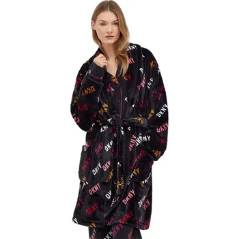 Dámský župan Dámský župan YI2222688F 006 tm.šedá s potiskem - DKNY XS