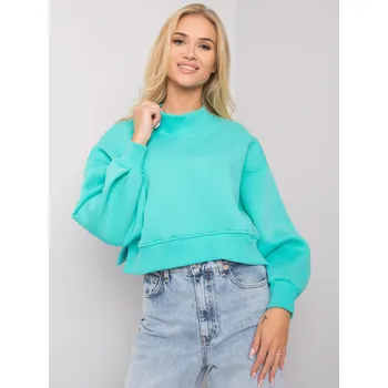 Dámská mikina Sweatshirt-RV-BL-6992.69-turquoise BASIC Feel Good tyrkysová 3300167