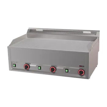 Kuchyňský gril Grilovací deska 97x48 elektrická durable chrom kombinovaná bez podestavby 400 V | REDFOX - FTHRC 90 EL