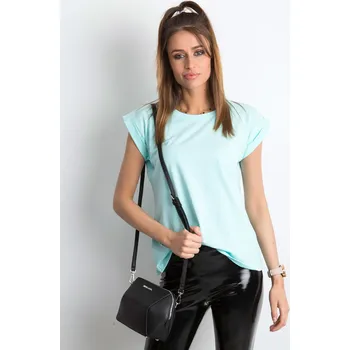 T-shirt-RV-TS-4833.70P-mint BASIC Feel Good tyrkysová 3290381