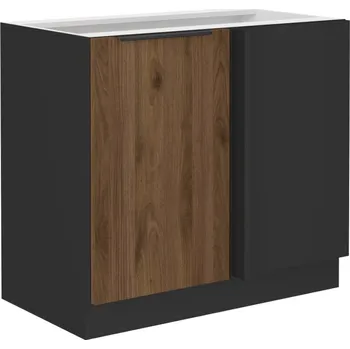 Kuchyňská skříňka Spodní skříňka, ořech okapi/černá, MENZO 105 ND 1F BB