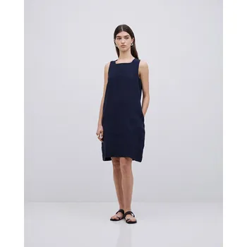 Dámské šaty Šaty Yerse 42854 tmavě modré lněné Velikost: 40