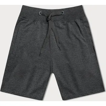 Pánské kraťasy Tmavě šedé bavlněné pánské kraťasy (YW01046-A2) odstíny šedé XXL