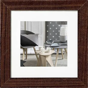 Rám na obraz walther+ design HO440N vyměnitelný fotorámeček Formát papíru: 40 x 40 cm hnědá