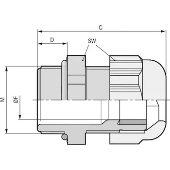 Síťový konektor LAPP SKINTOP® ST-HF-M 50X1,5 kabelová průchodka, 53111467, od 27 mm, do 35 mm, M50, 5 ks